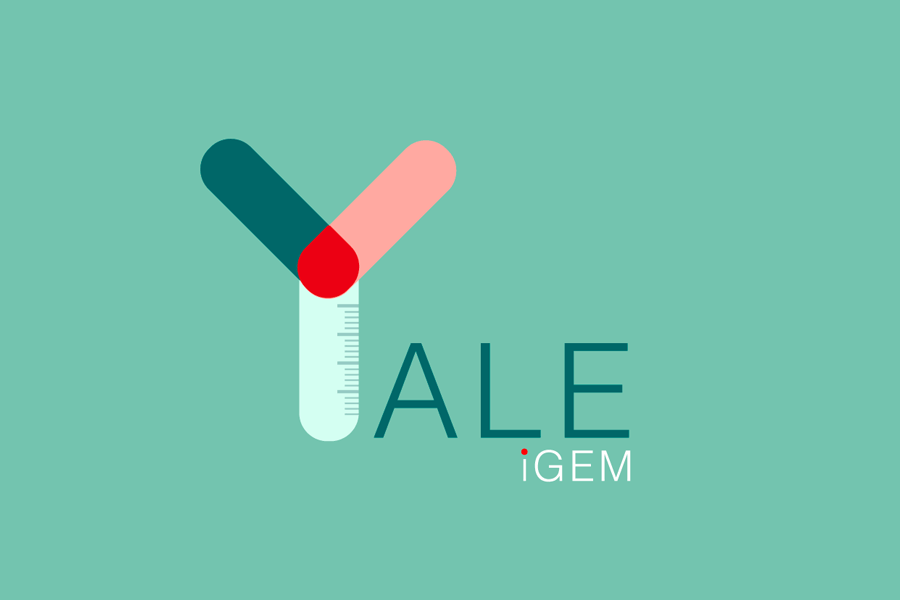 Yale Iigem Cover Image - 테스트 튜브베이스와 위의 혈액 방울이있는 자본 'Y'. 
