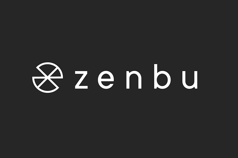 Zenbu Ltd. Cover Image - A white wheel and zenbu typeface on a black background.